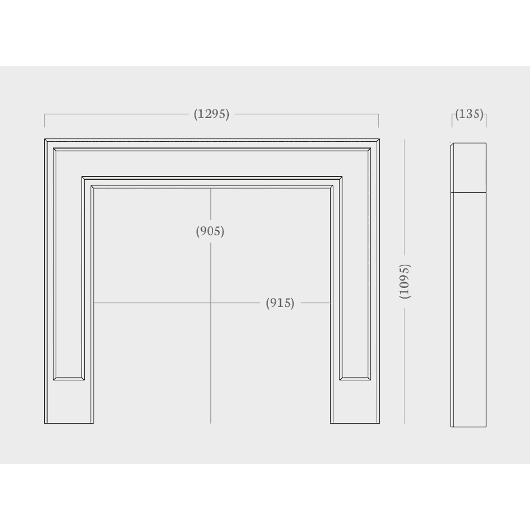 Artisan Allora Lilac Marble Fireplace spec